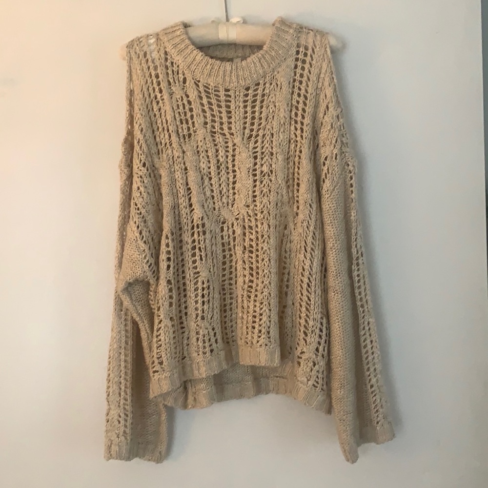 Cold shoulder sweater
